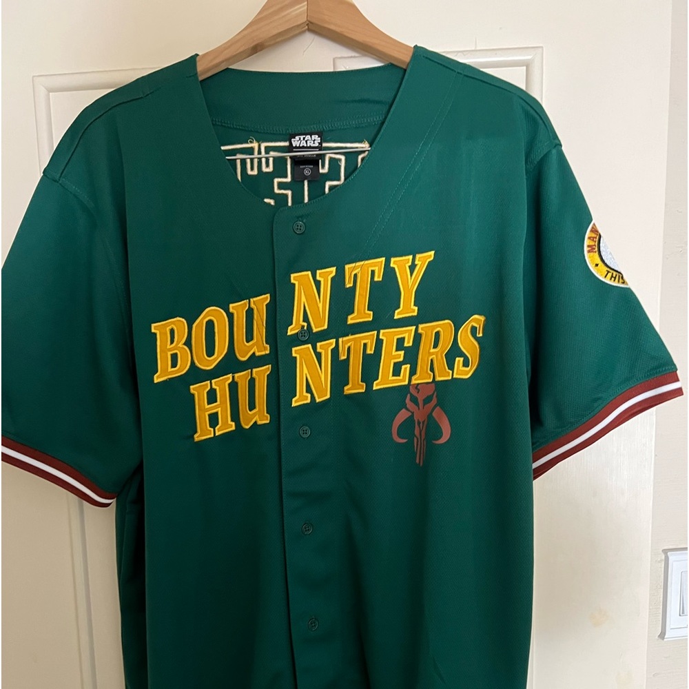 Officially Licensed Bounty Hunters Baseball Shirt Xl in Green Star Wars